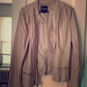 Express faux leather jacket sz L